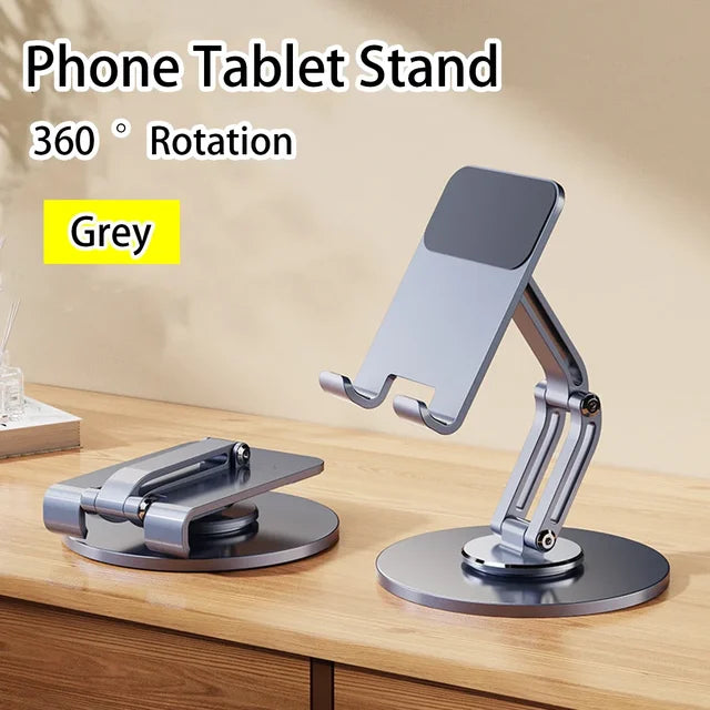 360° Rotation Tablet Stand for Ipad, Adjustable Foldable Tablet Holder,Aluminum Phone Stand Compatible with Ipad Pro/ Air/ Mini